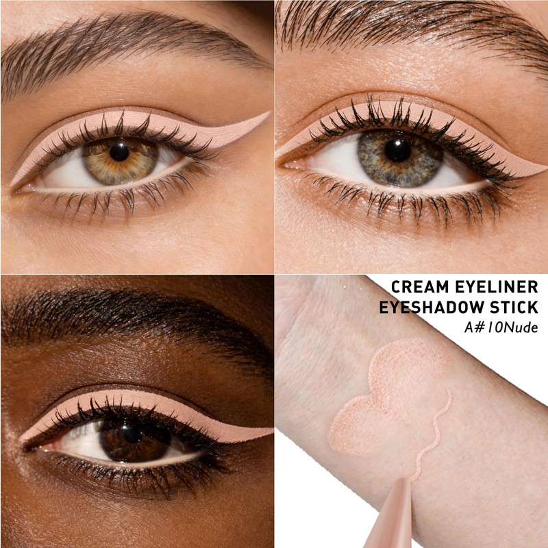 Wugbc 2PCS Nude Gel Eyeliner, Waterline Eyeliner Pencil Waterproof Smudge