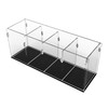 Acrylic Clear Pencil Holder Pen Holder 4 Compartments,Brush Holder Countertop
