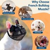 Coppthinktu Short Snout Dog Muzzle, Breathable Mesh French Bulldog Muzzle