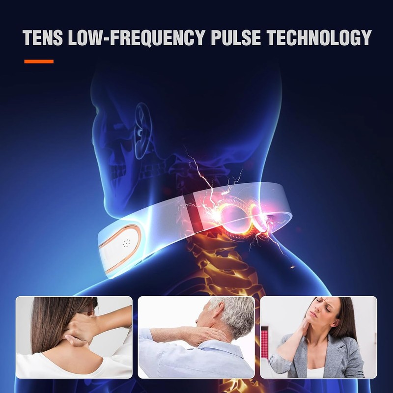 Neck Massager, 3-Level Heating Function with Constant Temperature, Electric Massager,
