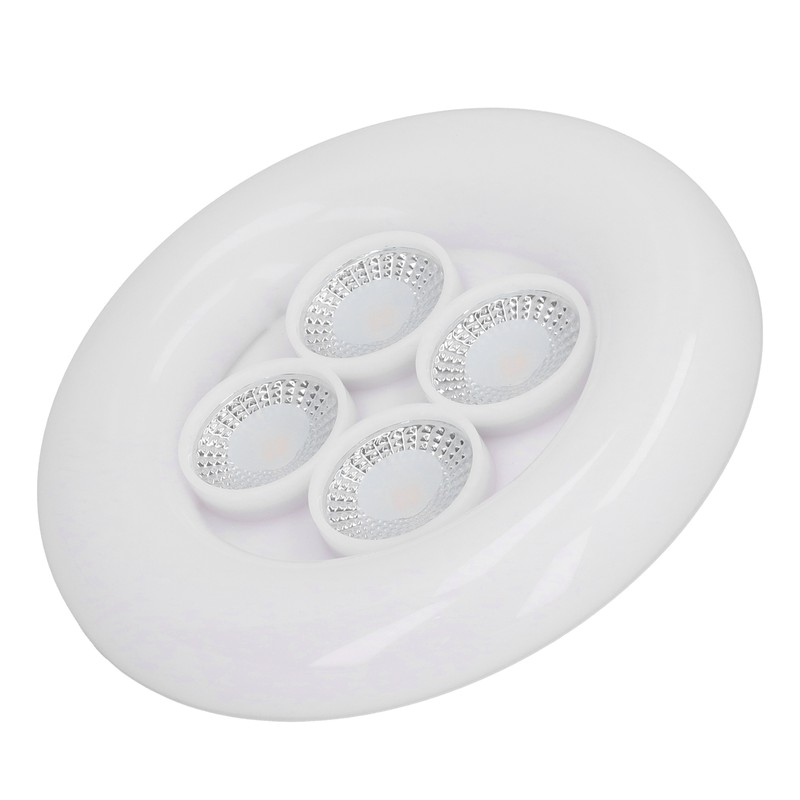 LED 4‑Hole LED Spot Light 3‑Gear Adjustable Spotlight for Garage