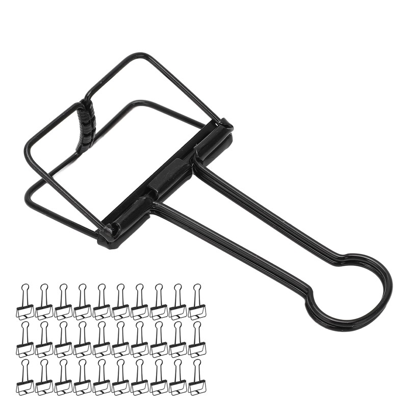 30Pcs Wire Binder Clips 2 Inch Hollow Out Strong Clamping