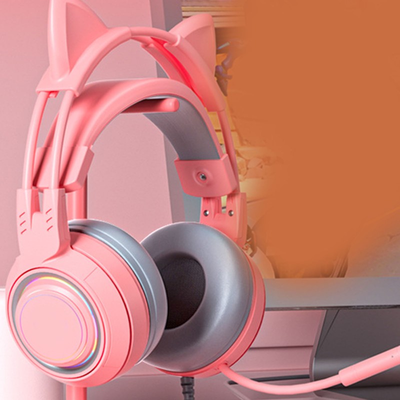 Cat Ear Headphones with Noise Reduction Mic for Girls All
