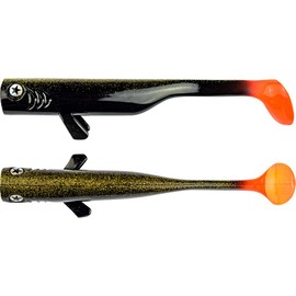 LMAB Drunk Bait 8, 12, 16 & 20 cm – Rubber Fish Fishing Lure – Rubber Bait for Zander, Perch & Pike – Zander Bait, Perch Bait, Pike Bait (16 cm, Espresso Eddie)