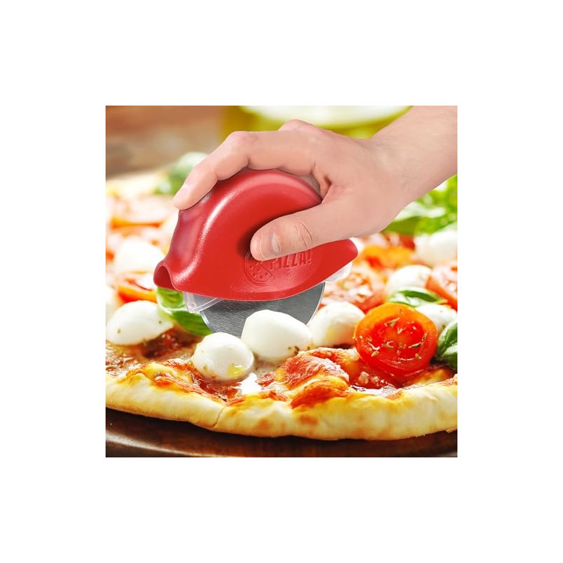 Prepara Premium Pizza Cutter, 4.62 Inch, Red