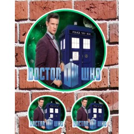 Unbranded DR. WHO 11TH DOCTOR - 7" and 3" DECAL STICKERS for HOME, SCHOOL, AUTO, LAPTOP