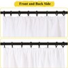 L.Z.E Stores Curtains with Ruffle Tape, White, Living Room Curtain,