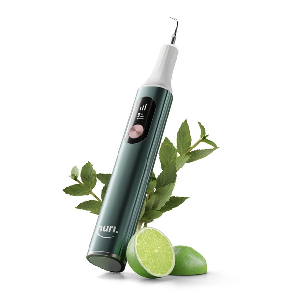 Nuri Tartar Remover - Removes up to 99% of Plaque and Tartar | Sensor Technology | Modern Tooth Cleaning Kit | Made from Sustainable Aluminium | 3 Cleaning Modes