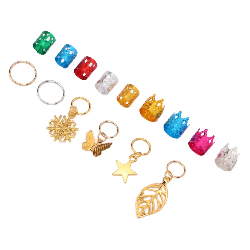 Dreadlocks Jewelry Hair Braiding Beads Alloy Dreadlocks Cuff Ring Hair