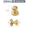 SORWDUERM Dummy Gold Door Knobs Interior Satin Brass Dummy Door