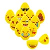 Set of 12 Facial Expressions Plastic Easter Eggs 2.25 Inches