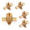Seelink (5-Pack) PEX Fittings, 3/4"pex x 3/4"pex x 1/2"Female Threaded