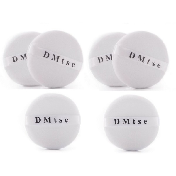 DMtse Set of 6 Round Jumbo Velour Powder Puff by