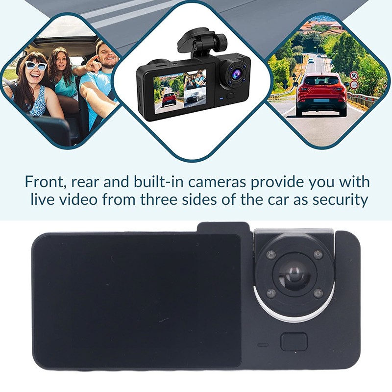 Car Dash Camera 1080P HD Night Vision 2.0in IPS 3