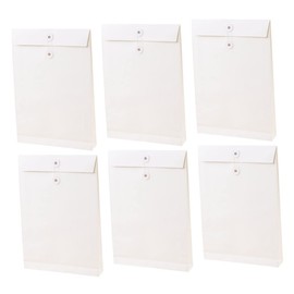 FUNOMOCYA 6pcs White Blank File Bag Document Carrier for Office Stationery Capacity Paper Portfolio Organizer for Business Travel and School for Files and Important Documents
