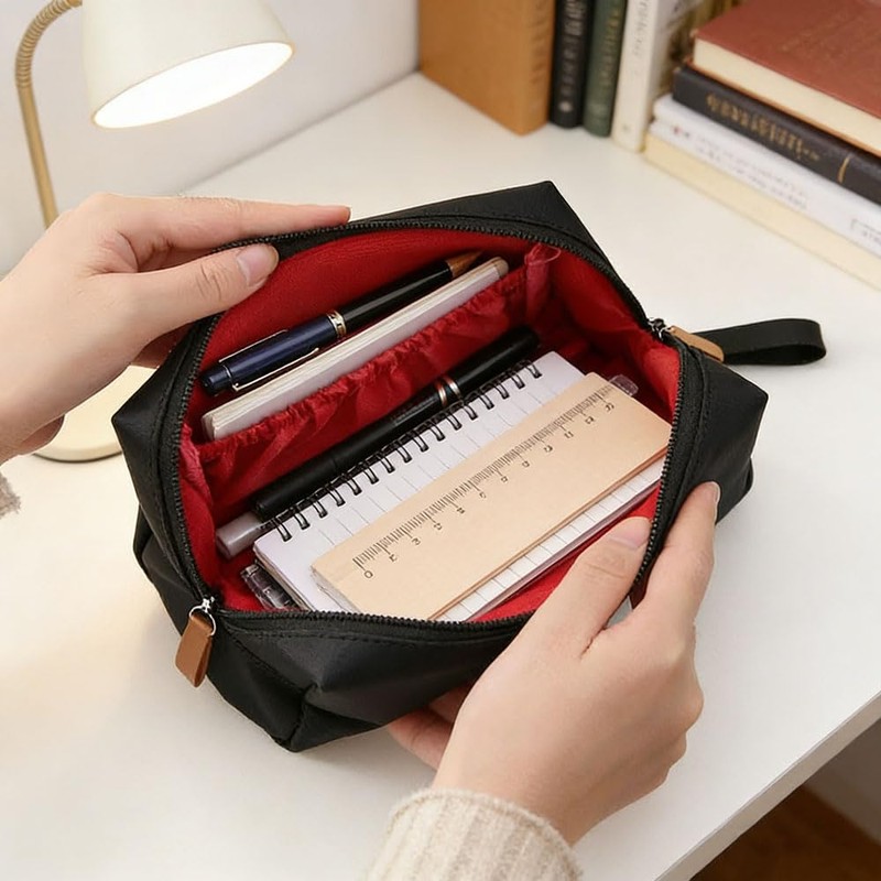 Phyxiul Makeup Pouch, Large Capacity, Makeup Pouch, Lightweight, Portable, Multi-functional,