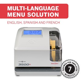 Pyramid Time Systems - Employment Time Clock & Document Stamp [3500ss] with Smart site Alignment, Kit Includes: Punch Time Clock, 25 Time Cards, 1 Ribbon & 2 Security Keys, 3500 Replacement