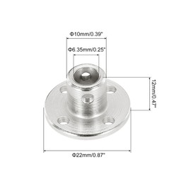 MECCANIXITY 2 Pcs 6.35mm Flange Coupling Connector Rigid Guide Model Coupler Accessory Shaft Axis Fittings with Mini Hex Wrench and Fastening Screw for DIY RC Model Motors