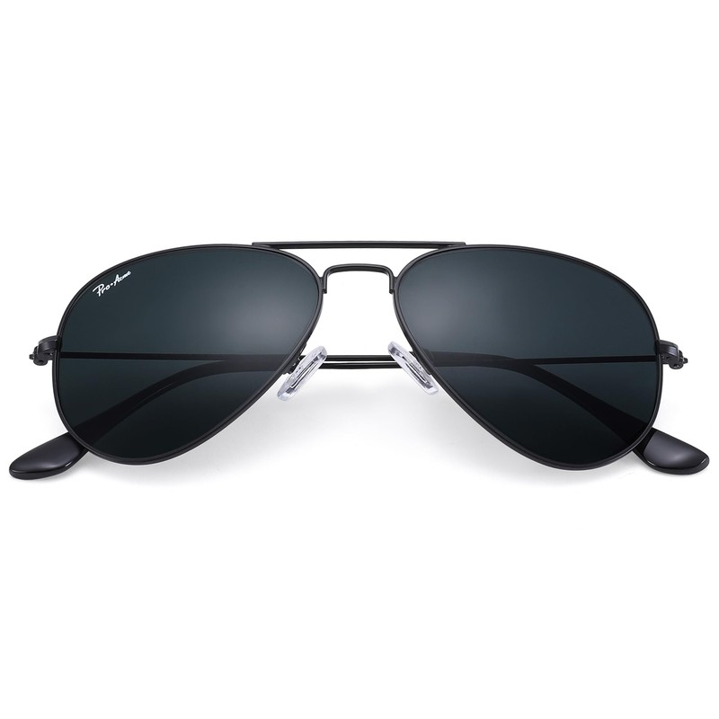 Pro Acme 55MM Small Aviator Sunglasses Glass Lens Classic Metal