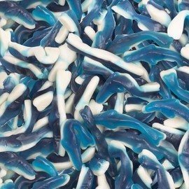 Candy Break Fruity & Sweet Blue Sharks 5 lbs Share Size Bag - Chewy Gummy Bulk Candy Pack - Snacks for Kids & Grown Ups Share Size Bag