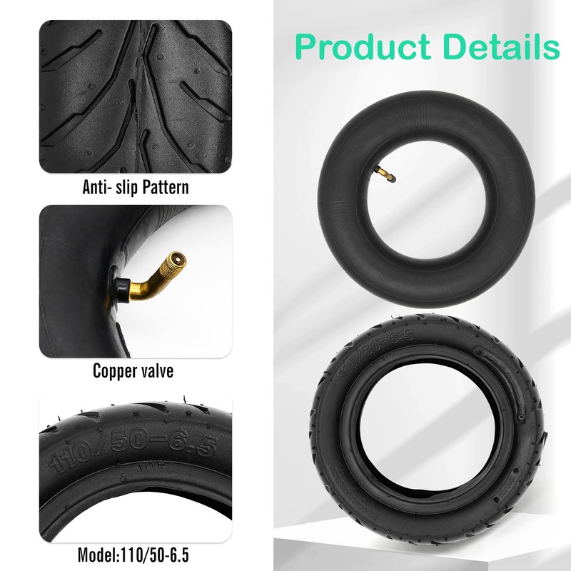 110/50-6.5 Tire and Tube,For 38cc 47cc 49cc Mini Pocket Rocket