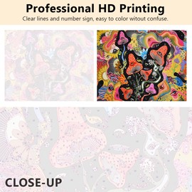 Paint by Numbers for Adults, DIY Girls Paint by Numbers Kits with Paint Brushes and Acrylic Pigment, Flowers Painting by Numbers, 16x20 inch Flameless Oil Painting Kits Gift for Kids and Adults