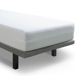 Velfont Anti-dust mite and Anti-bedbugs zipped mattress cover, waterproof and breathable | Anti-allergic encasement | Small Double size 120x190/200cm | 30cm Deep Skirt White