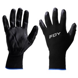 Foy GNNGF Guantes de nailon con palma recubierta de nitrilo talla grande con puño elástico