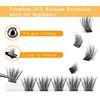 PURELEOR Cluster Lashes 60Pcs Individual Eyelash Extensions C Curl DIY
