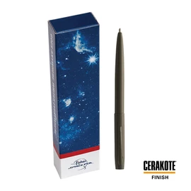 Fisher Space Pen Cerakote M4H Cap-O-Matic Series Pen – Retractable Ballpoint Pen + Cerakote Polymer-Coating - Durability, Hardness & Scratch-, Corrosion-, Heat- & Chemical-Resistance - OD Green