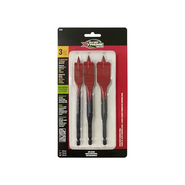 Disston BLU MOL XTRM Heavy Duty 3pc Spade Bit set