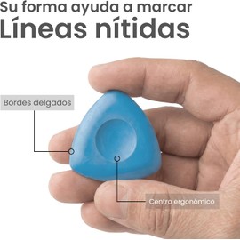 Timotech Set 10 Piezas Tiza de Sastre para Costura, Marcador de Tela Triangular en 4 Colores para Trazo de Patrones y Acolchado, Incluye Estuche de Almacenamiento, Ideal para Modistas y Sastrería