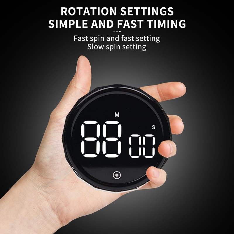 PZCC Kitchen Timer, Large LED Display, Magnetic, Digital Countdown &