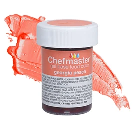 Chefmaster Georgia Peach Gel Food Coloring | Vibrant Color | Professional-Grade Dye for Icing, Frosting, Fondant | Baking & Decorating | Fade-Resistant | Easy-to-Use | Made in USA | 1 oz