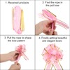 MECCANIXITY 5pcs 4 Inch Large Pull Bow Metallic Red Gift