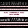 Plman 240 PCS Sandwich Nail Dual Forms, Nail Extension Kit