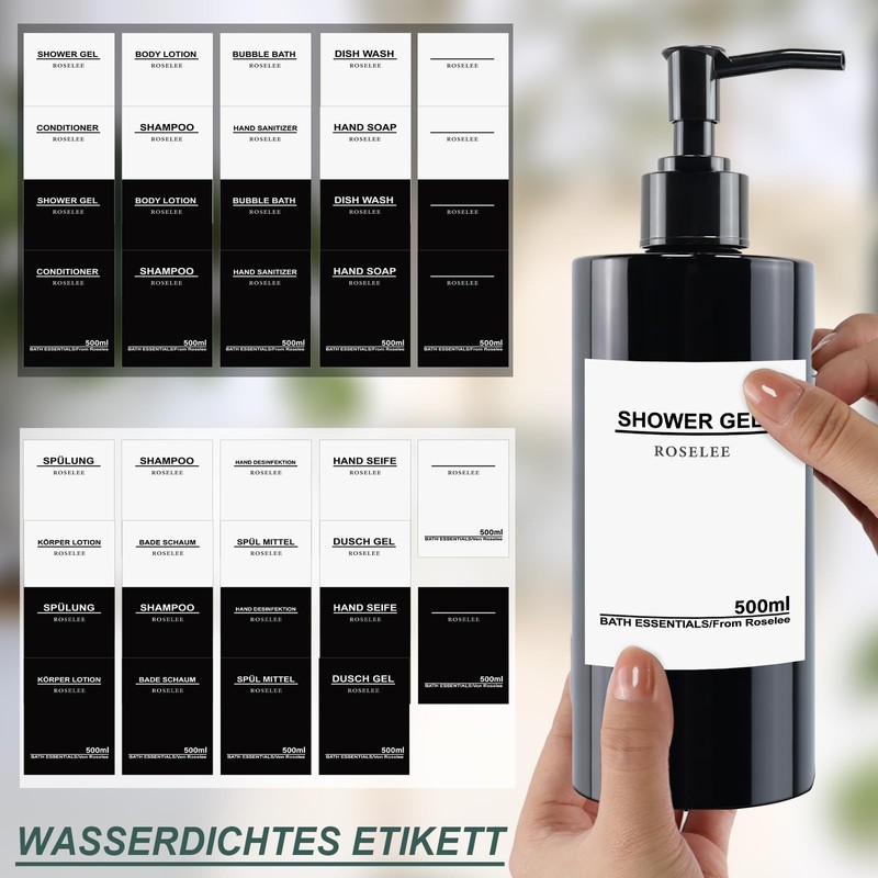 Roselee Soap Dispenser Wall Mounting Set 500 ml Soap Dispenser