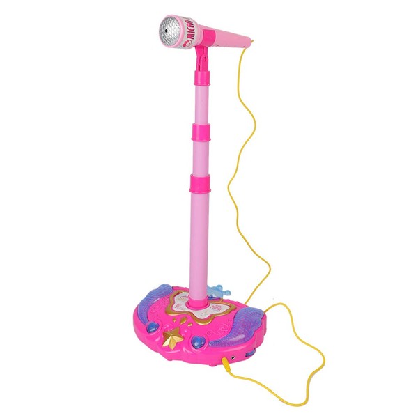 TOYANDONA Kids Karaoke Machine Microphones Adjustable Stand Music Sing Microphone
