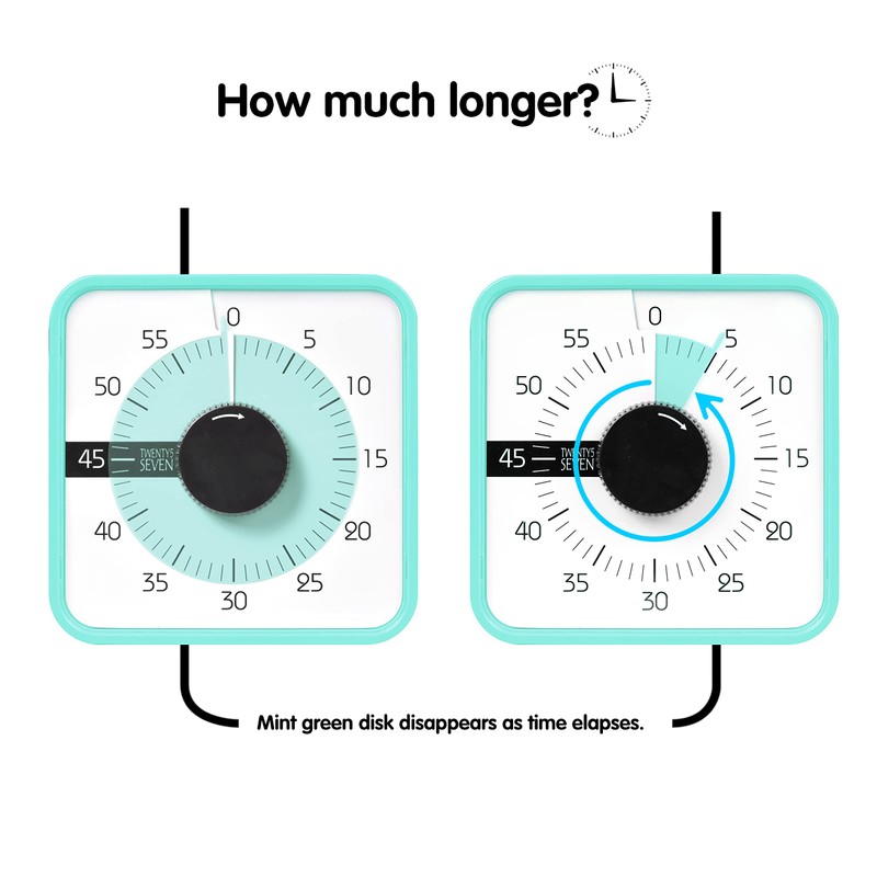 TWENTY5 SEVEN Countdown Timer 7.5 inch; 60 Minute 1 Hour