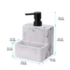 zccz Soap Dispenser with Sponge Holder, Marble Look Liquid Hand