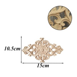 Niaciswe Appliques Carving Ornament 4 Pieces Carving Ornament Applique Wood Ornament Carving Ornament Applique Frame Ornament Carving Ornament Applique Wood Ornament Carving