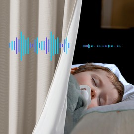 NICETOWN 3-in-1 Dampen Noise Blackout Thermal Reducing Angora Faux Linen Curtains, Heavy Full Light Shading Drapes with Detachable Liner for Villa/Hall/Dorm Window（Package of 2, 52" Wide x 95" Long