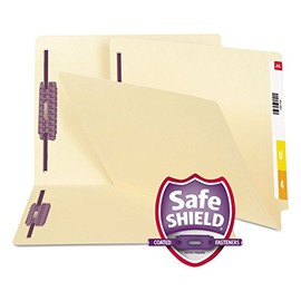 SMEAD SMD34117-34117 Manila End Tab Fastener File Folders with SafeSHIELD Fasteners