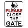 SHAWPRINT PLEASE CLOSE THE GATE METAL DOG THEME SIGN 150MM