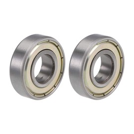 sourcing map 6001ZZ Deep Groove Ball Bearings Z2 12mm x 28mm x 8mm Double Shielded Chrome Steel 2pcs