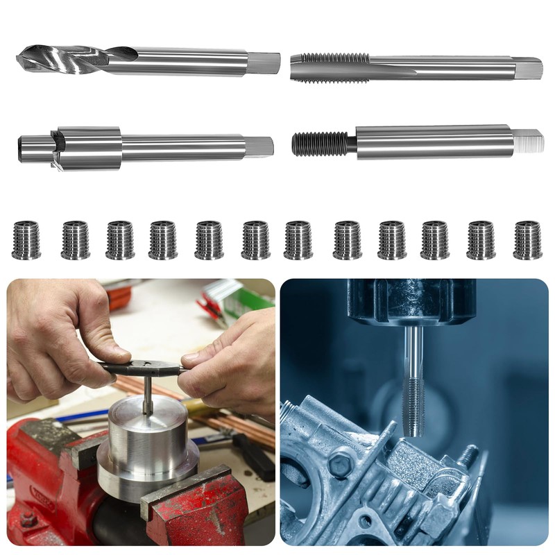 JMSMSH M8*1.25 Metric Thread Repair kit,12 11.7MM Stainless Steel Inserts