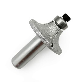 SHDIATOOL 1/2 Inch Shank Round-Over Router Bits 12MM Radius Corner Rounding Edge-Forming Marble Granite Quartz Stone