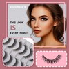 viiviiRose'e Strip Lashes,Black Cotton Band,Fluffy Natural Look,C Curl,10 Pairs,White(T40)