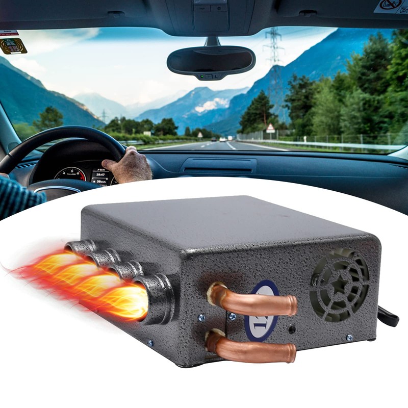 Saihisday 12V Car Auxiliary Heater, 4 Ports Universal Underdash Compact