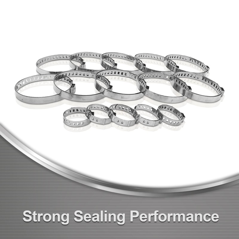 Universal Stainless Steel Bellow Clamps Set of 15 Cable Ties